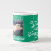 Meow Christmas , photo,text, back text, replacable ジャンボコーヒーマグカップ (正面)