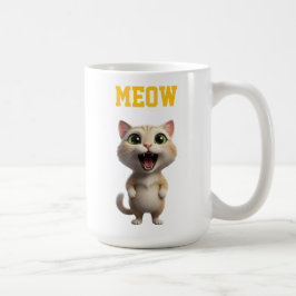Meow Cute Cat Mug コーヒーマグカップ