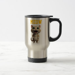 Meow Cute Cat Travel Mug トラベルマグ