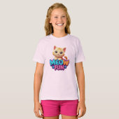 Meow Fun - スウィートルック キャットTシャツ Tシャツ (正面フル)