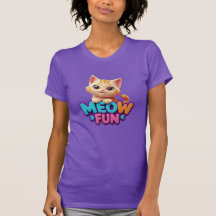 Meow Fun - Sweet Look Cat T-Shirt 
