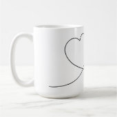 Meow heart and paw, mug for cat owners コーヒーマグカップ (左)