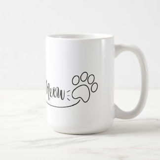 Meow heart and paw, mug for cat owners コーヒーマグカップ