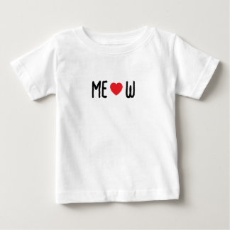 meow heart T-shirt ベビーTシャツ