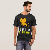 Meow I Love You Very cute and colorful Tシャツ (正面フル)