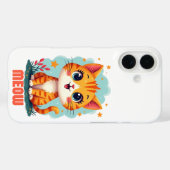 Meow iPhone 16 Case-Mate – 保よくはしゃぐ護 Case-Mate iPhoneケース (裏面 (横))