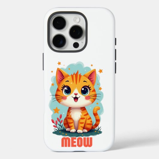Meow iPhone 16 Proケース – メイト – シック保護 Case-Mate iPhoneケース (裏面)