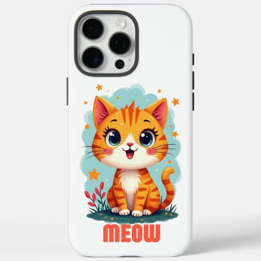 Meow iPhone 16 Pro Maxケース – メイト Case-Mate iPhoneケース (裏面)