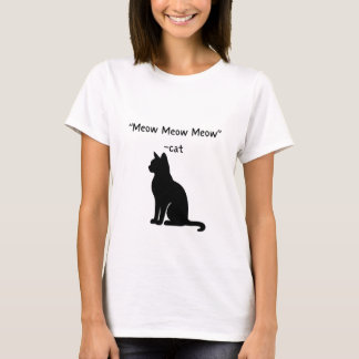Meow Meow Meow – かわいい猫の引用 シルエットTシャツ Tシャツ