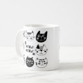 Meow, Meow  Mug - Purrfect Gift for a Cat Lover コーヒーマグカップ (正面左)