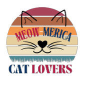 Meow-Merica猫好き- 7月T-Sの愛国的4日 Tシャツ
