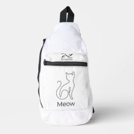 Meow – Minimalist Cat スリングバッグ