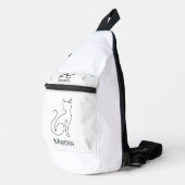 Meow – Minimalist Cat スリングバッグ (右コーナー)