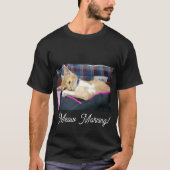Meow Morning，写真，文字，バック文字，交換可能 Tシャツ (正面)