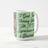 Meow Morning , photo,text, back text, Cat Photo コーヒーマグカップ (正面右)