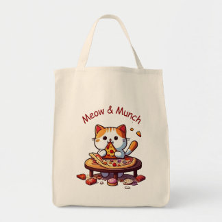 Meow & Munch Pizza Cat Tote Bag トートバッグ