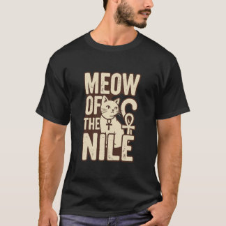 Meow of the Nile – Ancient Egyptian Cat Aesthetic  Tシャツ
