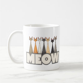 Meow Peeking Cats - Funny Cat Lover Humor Graphic コーヒーマグカップ