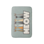Meow Peeking Cats Funny Sage Green Cat Lover Print バスマット (正面縦)