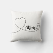 Meow , pillow for cat owners クッション (裏面)