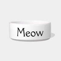 Meow Porcelain Feeding Bowl For Your Cat