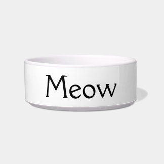 Meow Porcelain Feeding Bowl For Your Cat ボウル