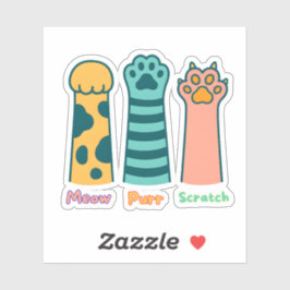 Meow – Purr – Scratch stickers シール