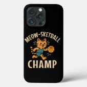 Meow Sketball Champ Funny Sports Case-Mate iPhoneケース (裏面)