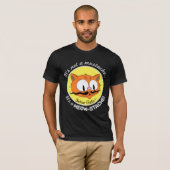 MEOW-STACHE 面白い漫画のヒゲ猫 Tシャツ (正面フル)