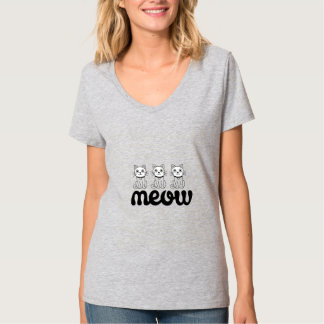 Meow T-Shirt - Cute Cat Design Tシャツ