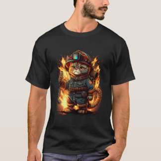 Meow-T To The Rescue Cat Firefighter For Hero Tシャツ