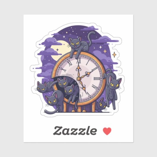 Meow-tastic Midnight - Halloween Cat Takeover シール (シート)