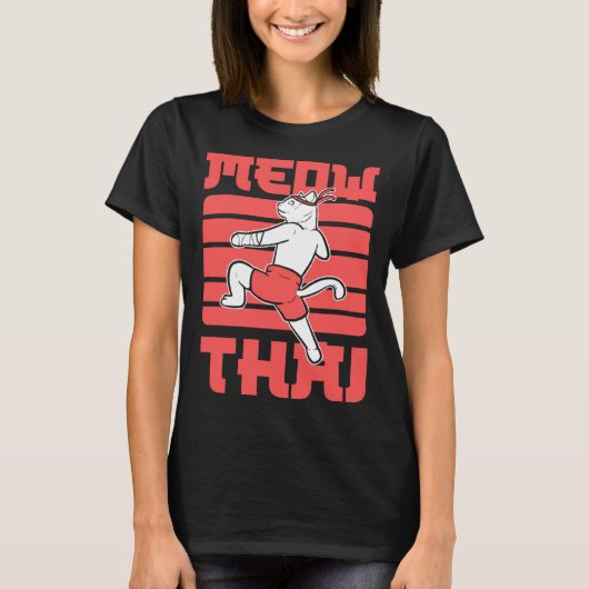 Meow Thai Muay Thai Fighter Tシャツ (正面)