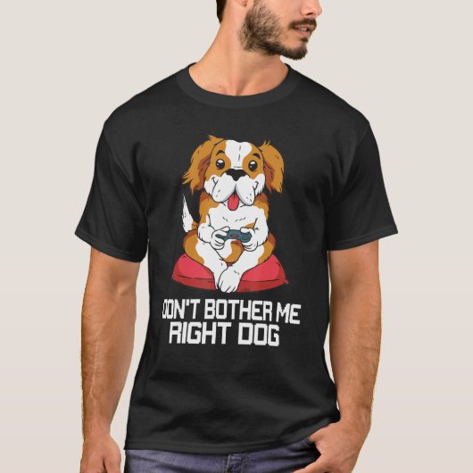 Meow Video Gamer & Caを右おもしろいクリック Tシャツ (正面)