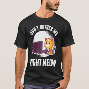 Meow Video Gamer & Catの右クリック Tシャツ