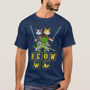 Meow Wars Funny Cat Wars Tシャツ