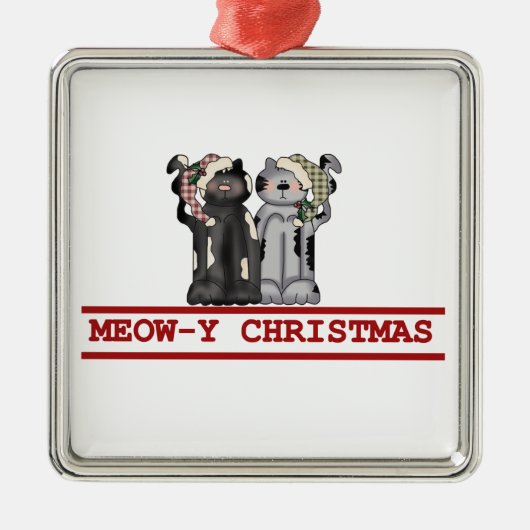 Meow-yクリスマスキープサクオーナメント メタルオーナメント (正面)
