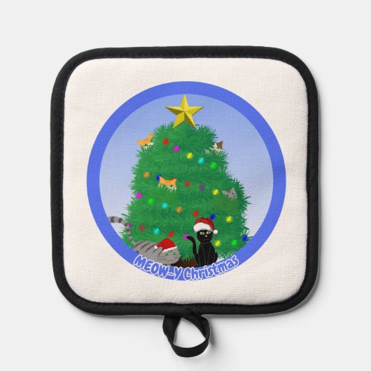 Meow-y Christmas 鍋敷き (正面)