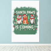 Meow-y Christmas Delight:フェスティバル猫コレクション キャンバスプリント (インサイチュ (ウッドフロア))