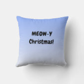 Meow-y Christmas Throw Pillow クッション (裏面)
