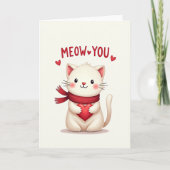 Meow You Cat Love Card カード (正面)