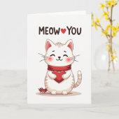 Meow You Love Kitten Art Card カード (黄色い花)