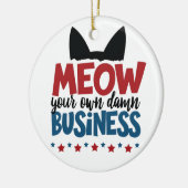 Meow Your Own Business Harris Walz Election 2024 セラミックオーナメント (左)