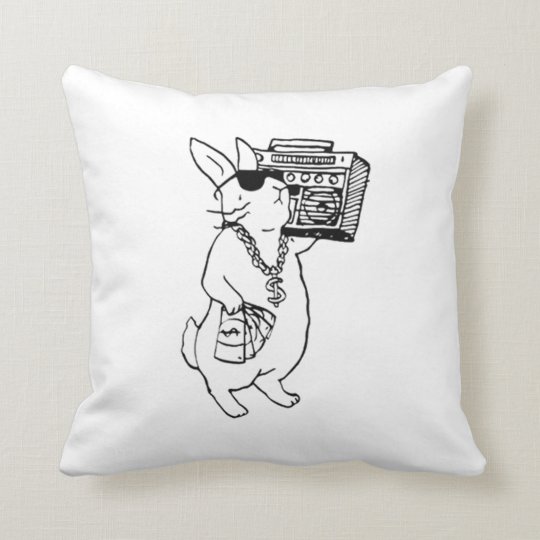 Meowbitchのギャングのウサギのクッション クッション Zazzle Co Jp