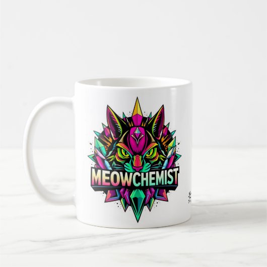 MEOWCHEMISTダブル顔マグ コーヒーマグカップ (左)