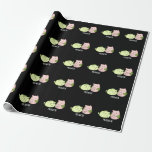 Meowchi Funny Mochi Food Pun  Dark BG ラッピングペーパー<br><div class="desc">Meowchi Funny Mochi Pun features a cute pair of kitty cat mochi just chillin and enjoying each other's company. Funny Pun gift for family and friends who love cute cat mochi puns.</div>