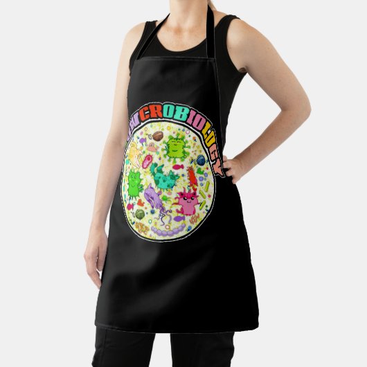 Meowcrobiology Cat Meow Microbiology Science Bacte エプロン (インサイチュ)