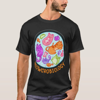 Meowcrobiology Cat Meow Microbiology Science Bacte Tシャツ