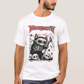 Meowdeth Thrash Cat Doodle Art Tシャツ (正面)
