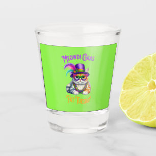 Meowdi Gras Mardi Gras with Kitten Fat火曜日 ショットグラス